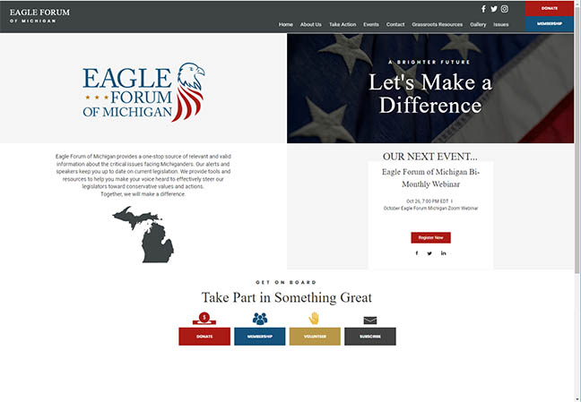 Eagle Forum of Michigan Website