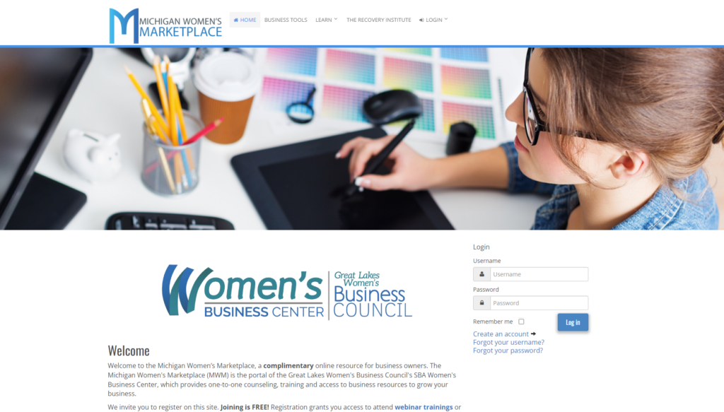 michigan womens marketplace home page