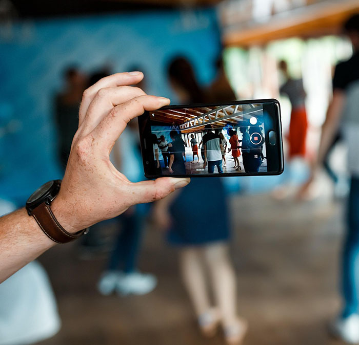 image of phone recording video